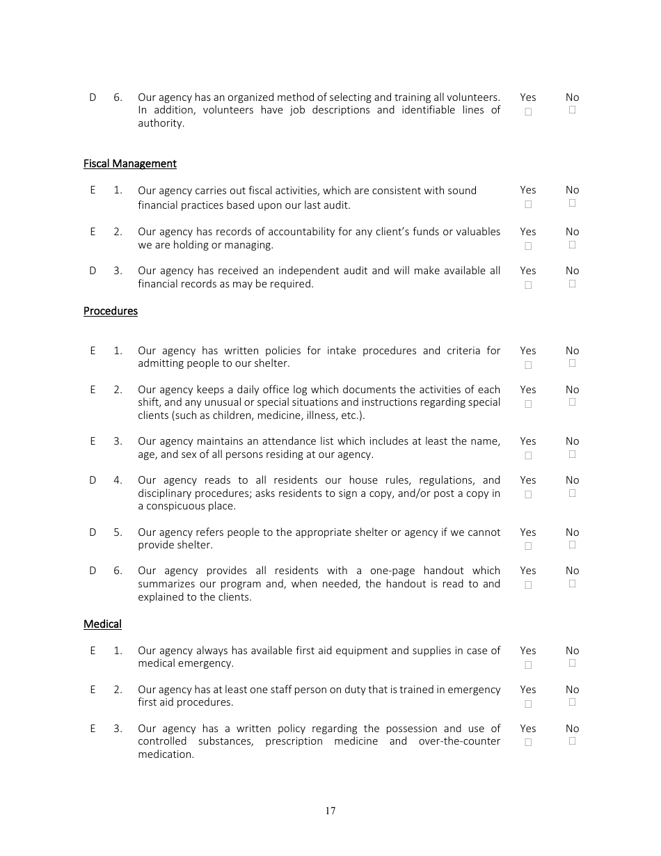 Emergency Solutions Grant (Esg) Request for Proposals (Rfp) - City of Flint, Michigan, Page 17