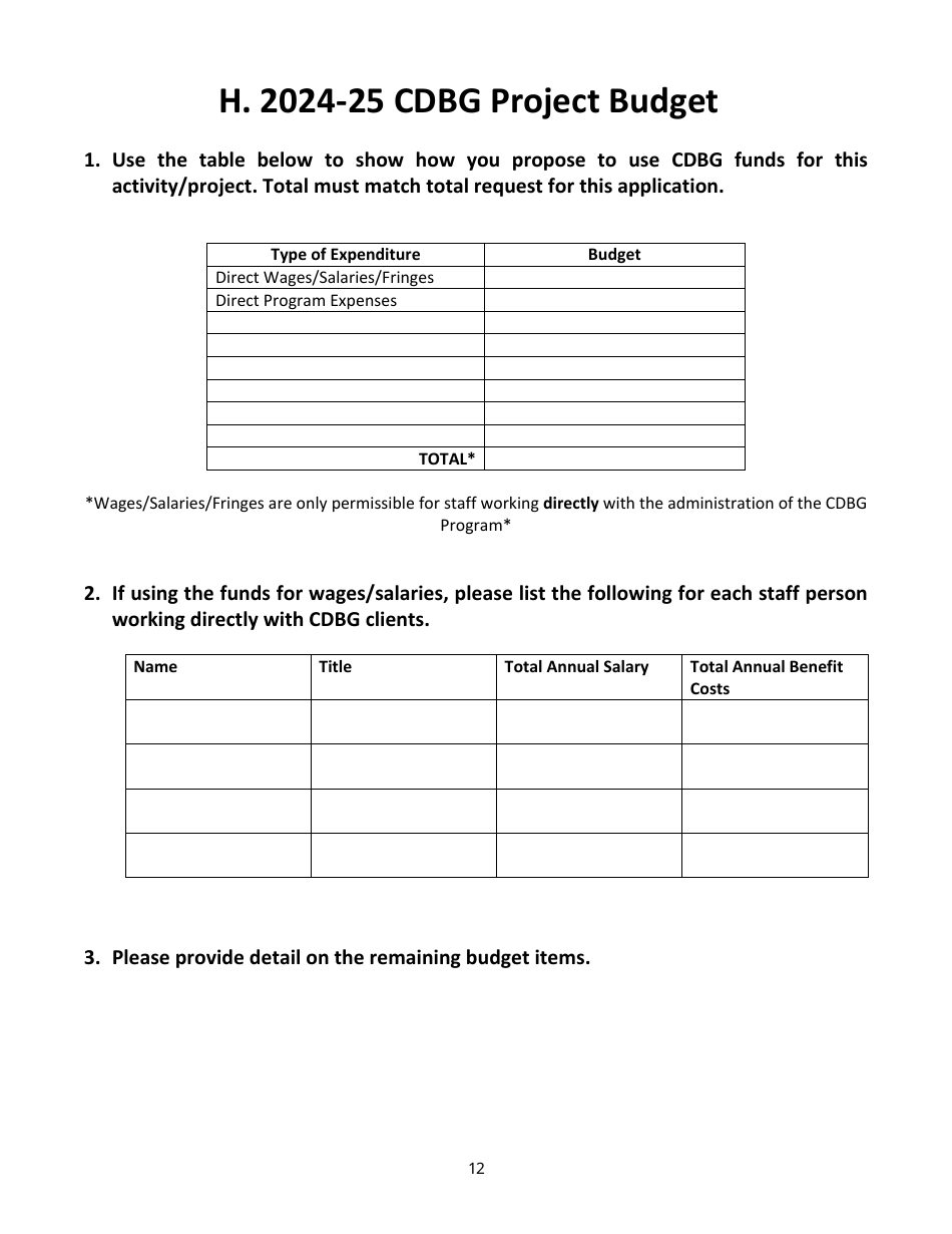 Community Development Block Grant (Cdbg) Request for Proposals (Rfp) - City of Flint, Michigan, Page 13