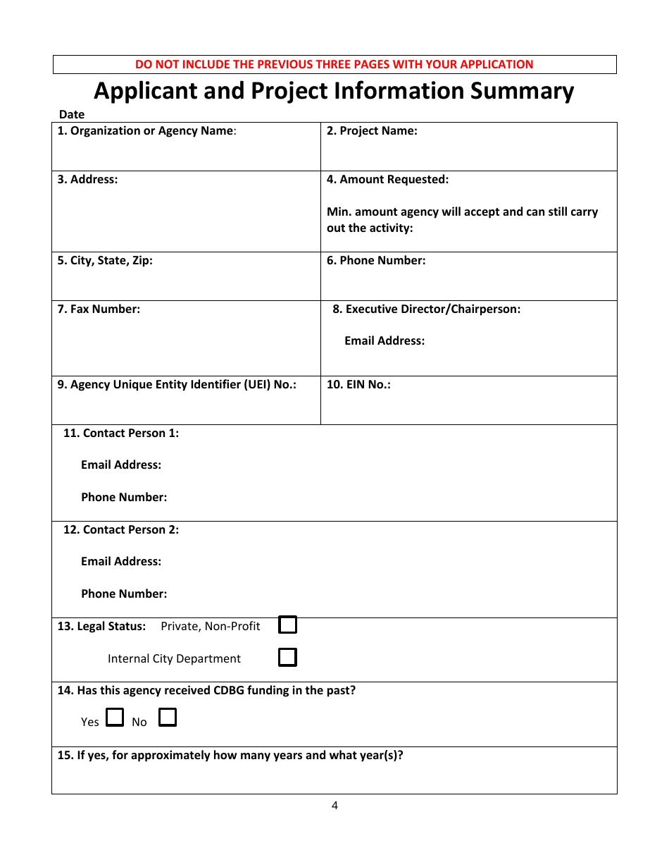 Community Development Block Grant (Cdbg) Request for Proposals (Rfp) - City of Flint, Michigan, Page 5