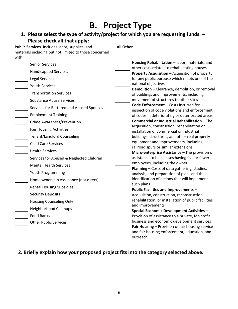 Community Development Block Grant (Cdbg) Request for Proposals (Rfp) - City of Flint, Michigan, Page 7