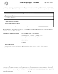 Document preview: SBA Form 3518 Community Advantage Addendum