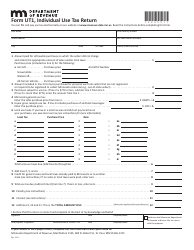 Document preview: Form UT1 Individual Use Tax Return - Minnesota