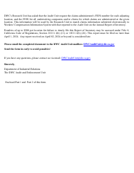 Form DWC-851 Annual Report of Claims Inventory - California, Page 2