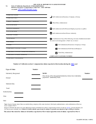 Form DWC-851 Annual Report of Claims Inventory - California, Page 3