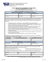 Document preview: Form MBS-0051 Public Employees' Retirement System (Pers) Optional Membership Election - Montana