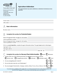 Document preview: Form BLS700 307 Agriculture Addendum - Washington