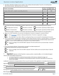 Form BLS700 028 Business License Application - Washington, Page 6