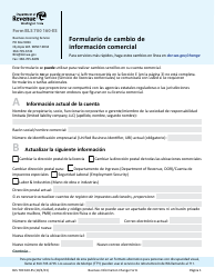 Formulario BLS700 160-ES Formulario De Cambio De Informacion Comercial - Washington (Spanish)