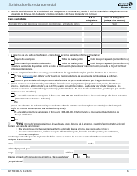 Form BLS700 028&#039;ES Solicitud De Licencia Comercial - Washington, Page 6