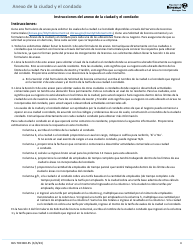 Formulario 700 060-ES Anexo De La Ciudad Y El Condado - Washington (Spanish), Page 4