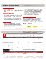 Document preview: Kansas Voter Registration Application - Kansas