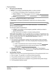 Form GDN M203 Order on Emergency Minor Guardianship - Washington, Page 6