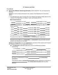 Form WPF CR84.0400 SOSA Felony Judgment and Sentence - Special Sex Offender Sentencing Alternative - Washington, Page 5