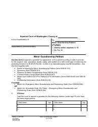 Document preview: Form GDN M102 Minor Guardianship Petition - Washington