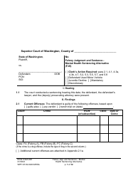 Document preview: Form WPF CR84.0400 MHSA Felony Judgment and Sentence - Mental Health Sentencing Alternative - Washington