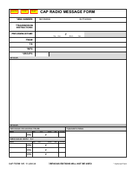 Document preview: CAP Form 105 CAP Radio Message Form