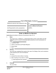 Form PO111 Order on Motion for Revision - Washington
