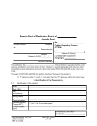 Document preview: Form WPF JU13.0100 Petition Regarding Truancy (Pttru) - Washington