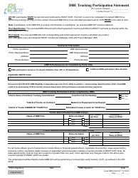 Document preview: Form DBE-004 Dbe Trucking Participation Statement - Rhode Island