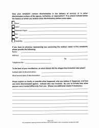 Title VI/Nondiscrimination Complaint Form - Rhode Island, Page 2