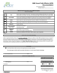 Form DBE-006 Dbe Good Faith Efforts (GFE) Documentation - Rhode Island, Page 3