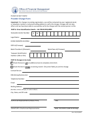Provider Change Form - Washington, Page 2