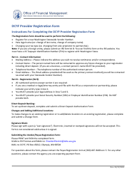 Document preview: Dcyf Provider Registration Form - Washington
