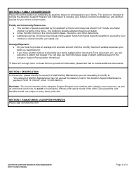 DCYF Form 10-082 Adoption Support Modification Worksheet - Washington, Page 2