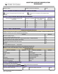 DCYF Form 10-082 Adoption Support Modification Worksheet - Washington, Page 3