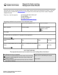 Document preview: DCYF Form 09-164 Request for Early Learning Background Check Results - Washington