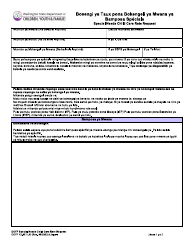 Document preview: DCYF Form 12-001 Special Needs Child Care Rate Request - Washington (Lingala)