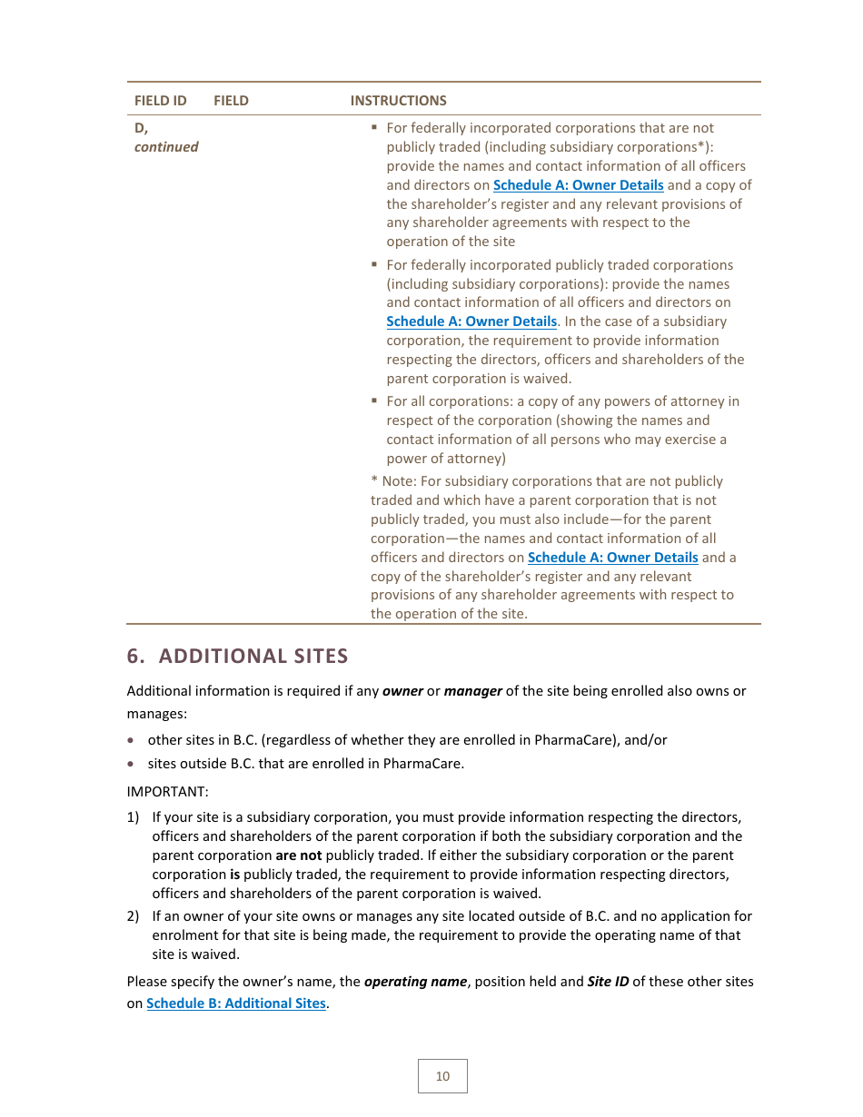 Pharmacare Provider Enrolment Guide - British Columbia, Canada, Page 12