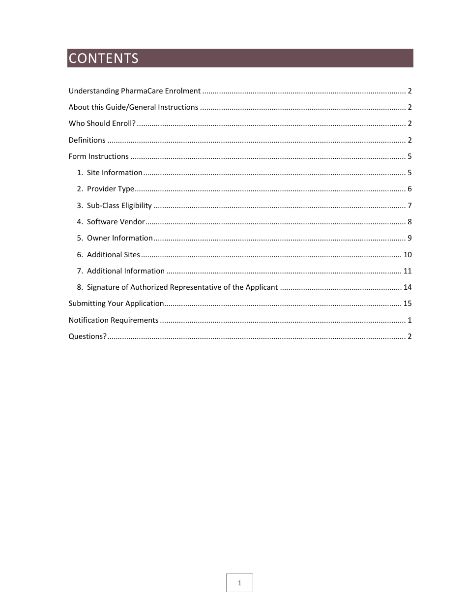 Pharmacare Provider Enrolment Guide - British Columbia, Canada, Page 3