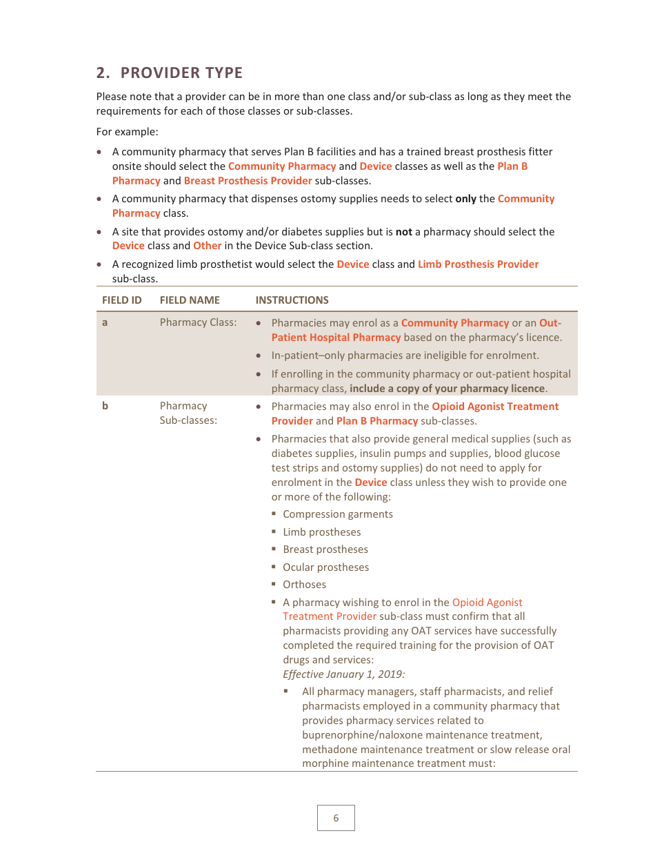 Pharmacare Provider Enrolment Guide - British Columbia, Canada, Page 8