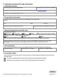 Form F252-088-000 Vocational Provider and Firm Application - Washington, Page 6