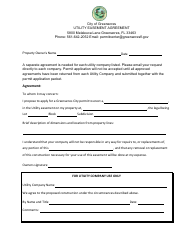Document preview: Utility Easement Agreement - City of Greenacres, Florida