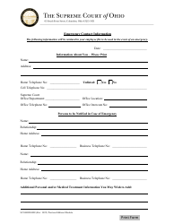 Document preview: Form SCO-HRD-0008 Emergency Contact Information - Ohio