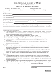 Document preview: Application for Pro Hac Vice Registration - Ohio