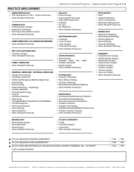 Original Application - Medical Consultant Program - California, Page 3