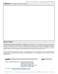 Original Application - Medical Consultant Program - California, Page 4