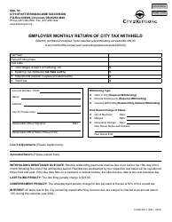 Document preview: Form KW-1 Employer Monthly Return of City Tax Withheld - City of Kettering, Ohio