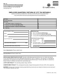Document preview: Form KW-1 Employer Quarterly Return of City Tax Withheld - City of Kettering, Ohio