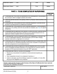 Form 37M-300 Supervision Agreement Between the Supervisor and Supervisee - California, Page 6