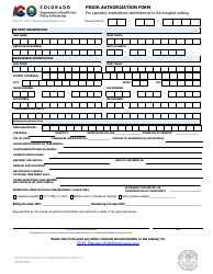 Document preview: Prior Authorization Form for Specialty Medications Administered in the Hospital Setting - Colorado