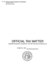 Document preview: Form PT-50M Marine Personal Property Tax Return - DeKalb County, Georgia (United States), 2024