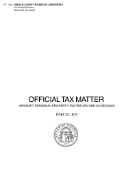 Document preview: Form PT-50A Aircraft Personal Property Tax Return - DeKalb County, Georgia (United States), 2024