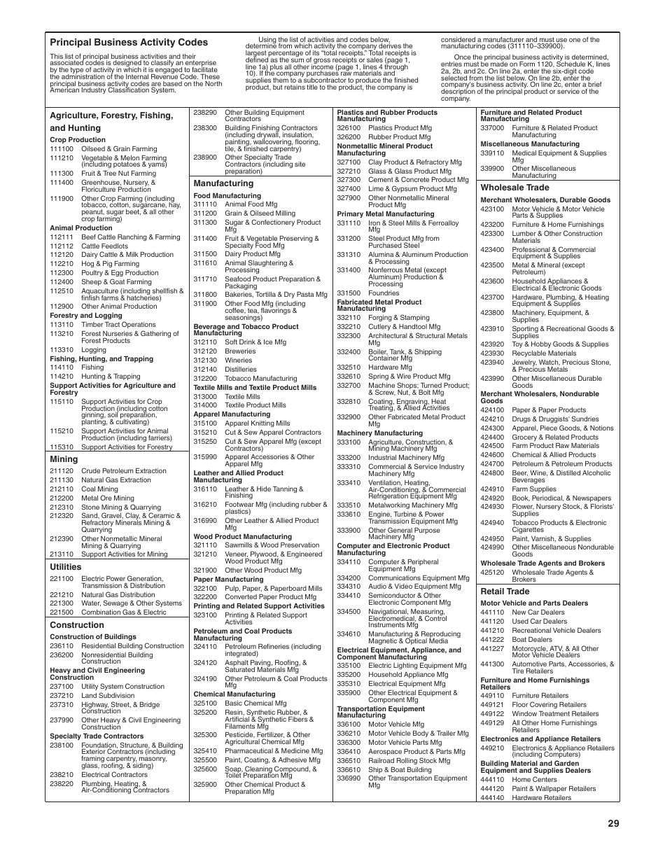 Instructions for IRS Form 1120 U.S. Corporation Income Tax Return, Page 29