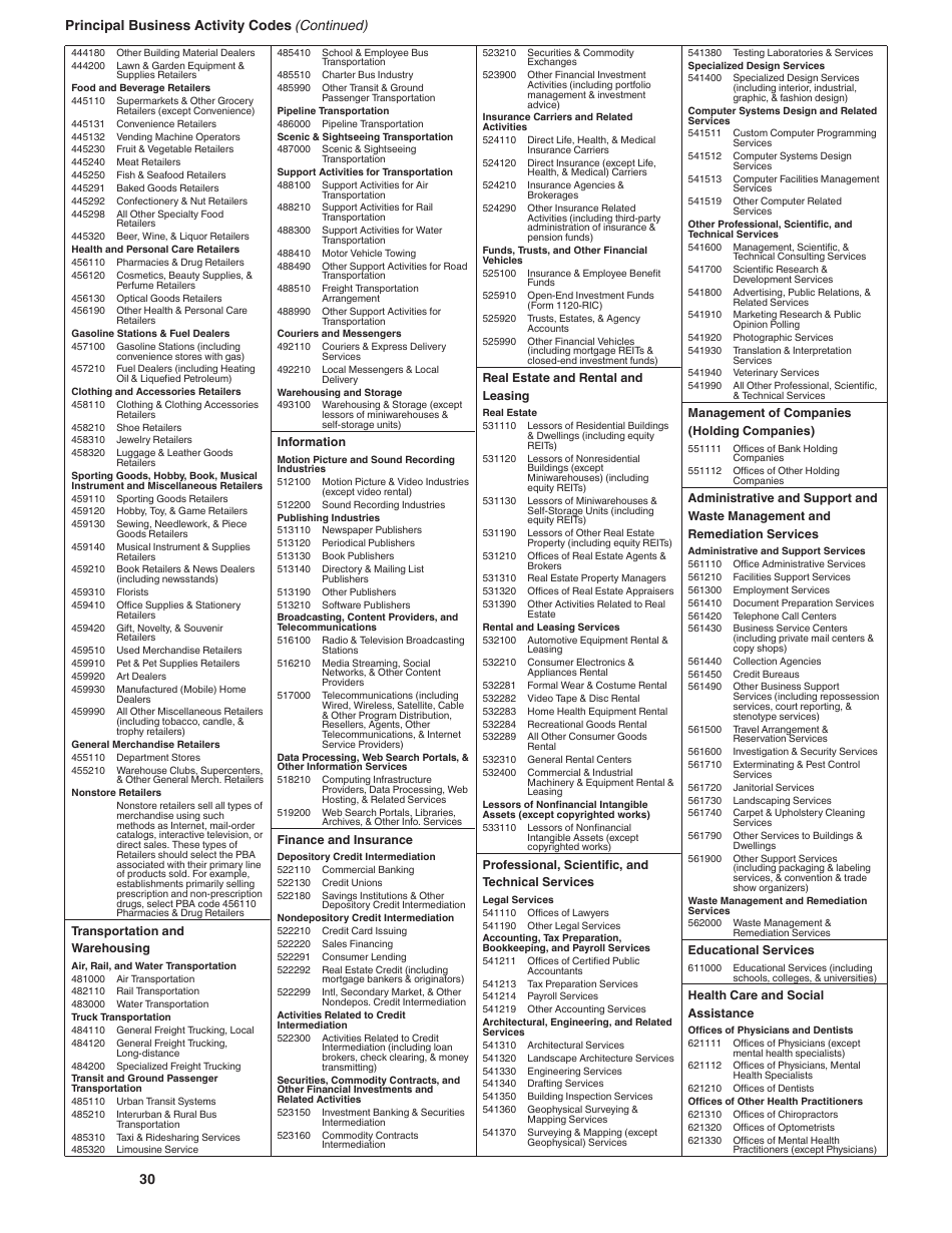 Instructions for IRS Form 1120 U.S. Corporation Income Tax Return, Page 30