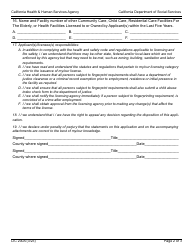 Form LIC200A Application for a Child Care Center License - California, Page 2