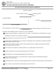 Document preview: Form IL432-2005 Petition for Involuntary/Judicial Admission - Illinois